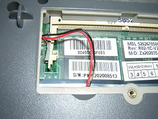 CMOS保護電池の赤青コード